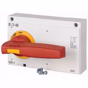 Maniglia girevole Eaton, rosso-giallo, con serratura 266610
