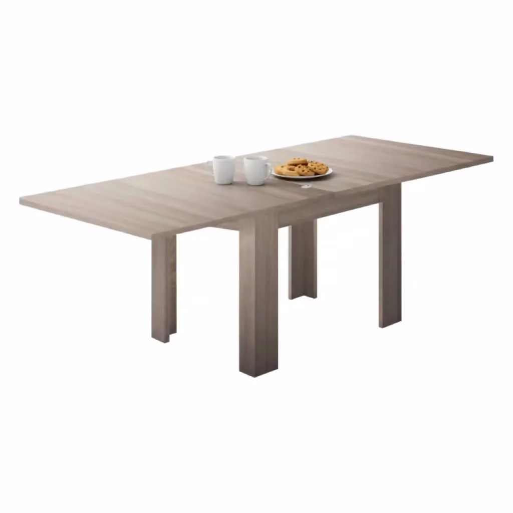 Tavolo da pranzo allungabile Airin DMORA in Olmo perla, design moderno per cucina e sala da pranzo, L/P/H: 90 x 90 x 75 cm – 2