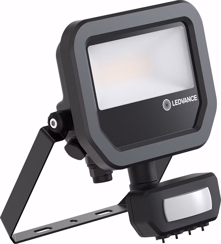 Faretto LED per facciata "Floodlight Sensor" 6W + 8W 830 (bianco caldo) nero IP65