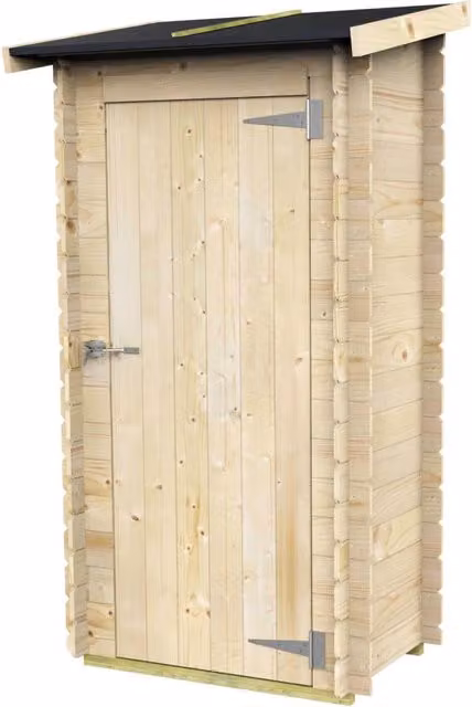 Casetta Box da Giardino per Attrezzi 94x64 cm con Porta Singola Cieca in Legno Naturale