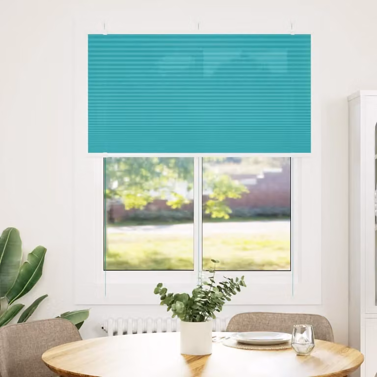 vidaXL Tenda Plissettata Verde petrolio 110x100 cm Larghezza Tessuto