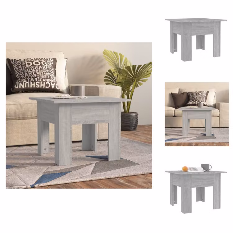 vidaXL Tavolino grigio Sonoma 55x55x42 cm in legno - Tavolini da caffè