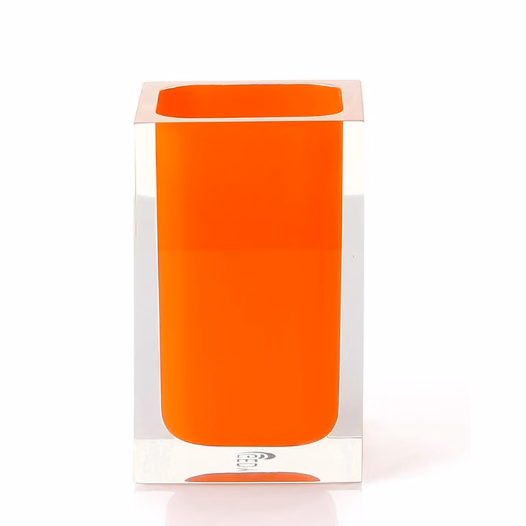 Portaspazzolini d'appoggio in resina RA98 Gedy serie RAINBOW Arancio