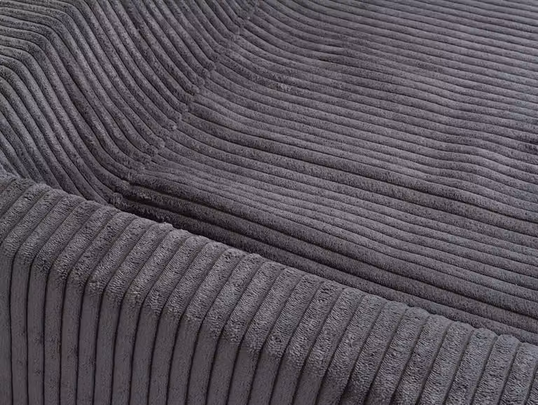 Cuccia ortopedica per cani Knuffelwuff in velluto a coste con carattere intrecciato a mano Santiago XL 105 x 80 cm Grigio