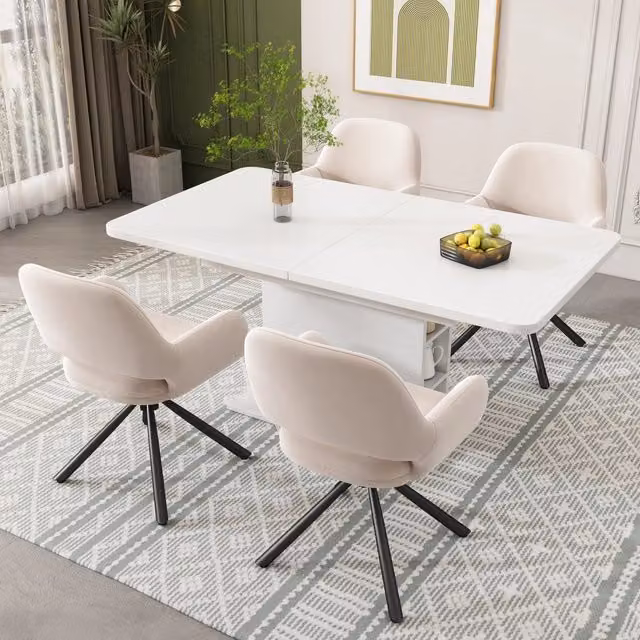 Set da pranzo estensibile con contenitori beige