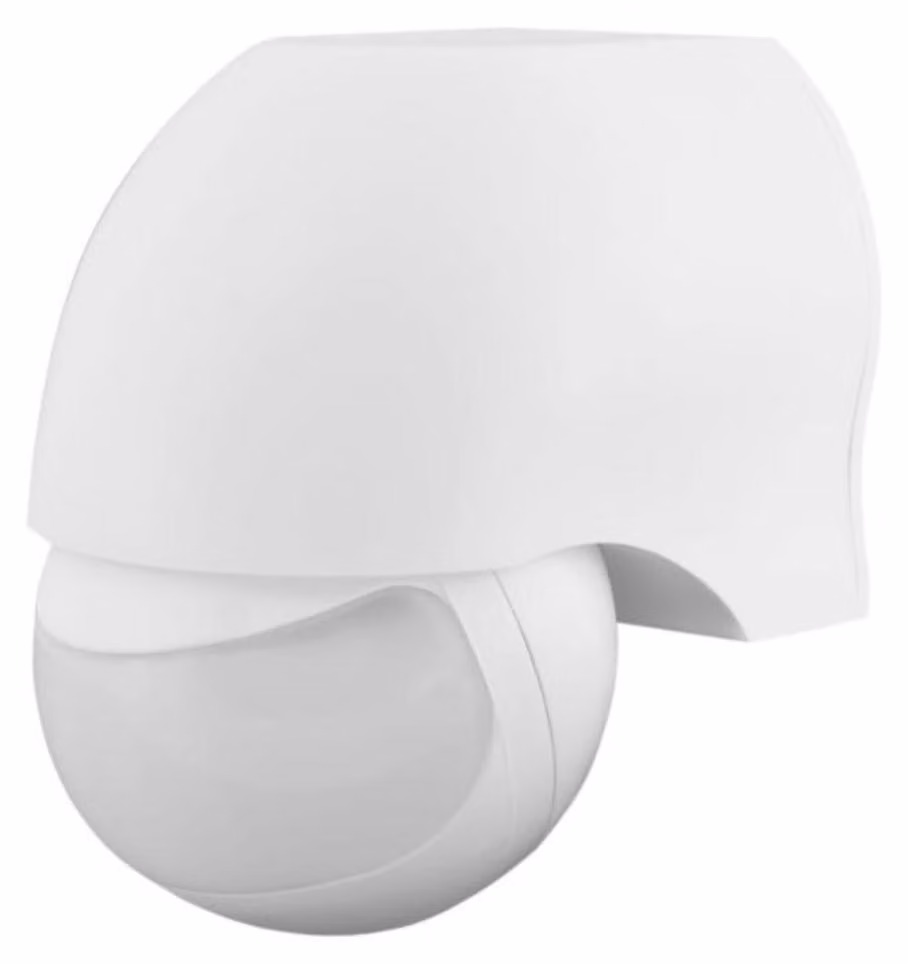Sensore di movimento bianco, angolo di rilevamento di 140 gradi, da montare a parete, compatibile con lampade a LED