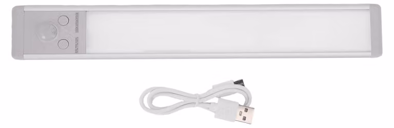 Rilevatore di movimento sotto la lampada da armadio, ricaricabile, 3 temperature di colore, LED magnetici per armadio, garage