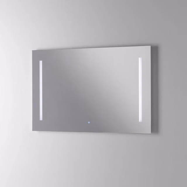 Specchio con LED LENS AQA DESIGN Argento L: 90 cm, H: 60 cm, P: 2,5 cm