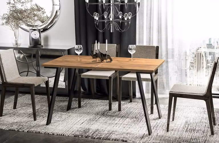 Tavolo pieghevole LIWIA 130(210)x80 rovere oro artigianale