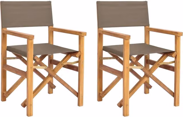 Sedia da Giardino | Sedia da pranzo 56 x 54 x 87 cm 100% Poliestere Teak Solido
