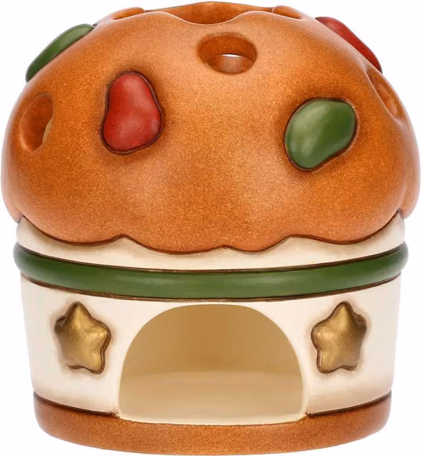 Porta tea-light panettone in ceramica, Sorprese di Natale