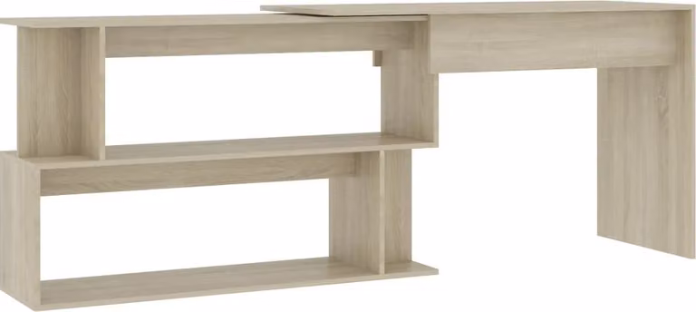 Scrivania Angolo Rovere Sonoma 200x50x76 cm Legno Multistrato