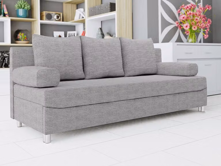 MIRJAN24 Divano letto Dover Cord con contenitore e funzione letto, divano letto, divano del produttore (divano senza pouf imbottito, colore: Poso 110)
