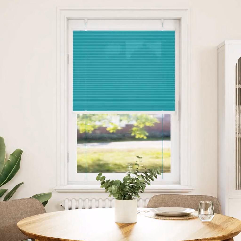vidaXL Tenda Plissettata Verde petrolio 80x150 cm Larghezza Tessuto