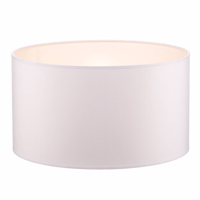 Paralume Roller Ø 40 cm, bianco Duolla, Bianco / Opale, Tessuto / Stoffa / Seta