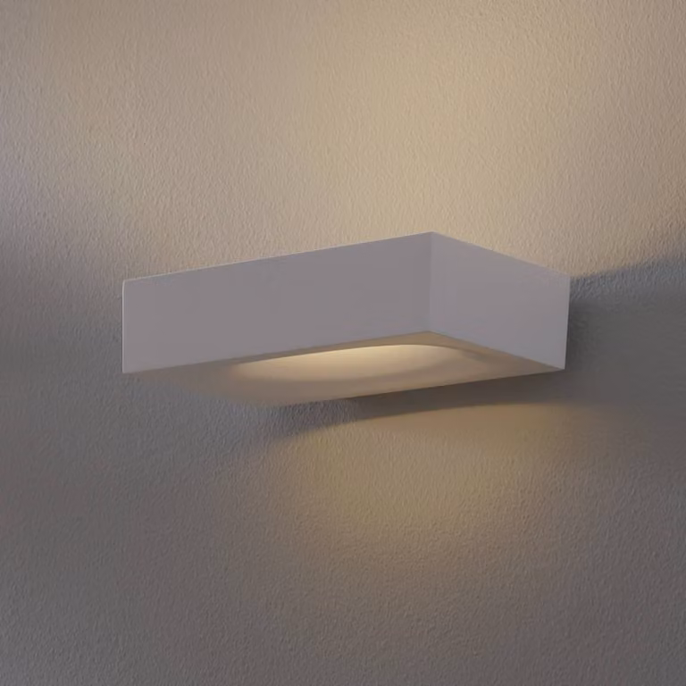 Artemide Applique da parete di design Melete, dimmerabile, Bianco / Opale, Soggiorno / Sala da pranzo, Alluminio, Design, Applique