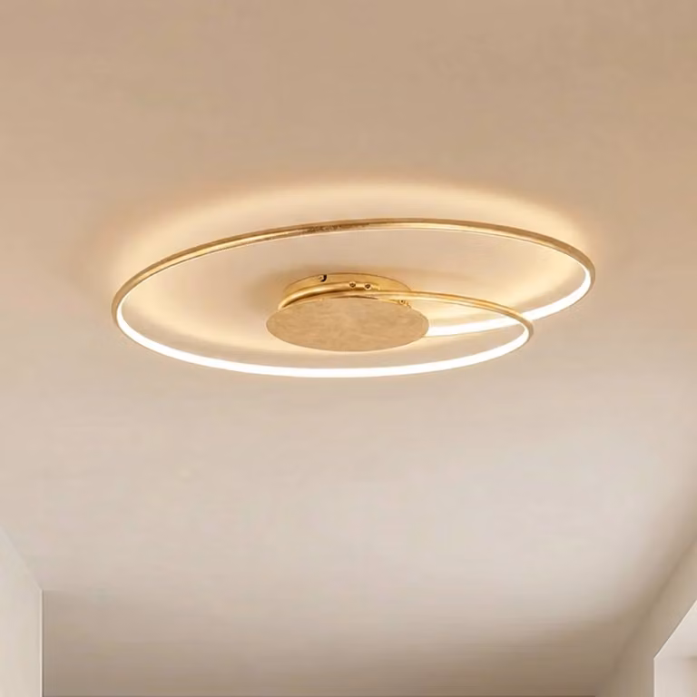 Plafoniera a LED Joline Lindby, Ottone / Oro, Soggiorno / Sala da pranzo, Metallo, Moderno, Plafoniera LED
