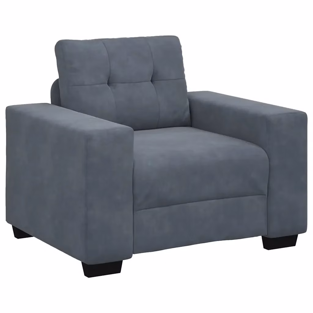 Poltrona Relax Design Mania in Velluto Grigio con Braccioli – 2