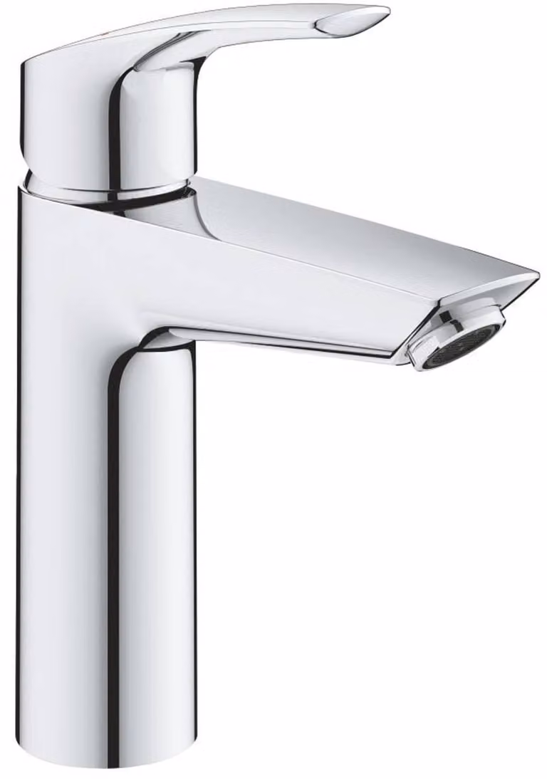 Grohe Eurosmart Mitigeur monocommandé pour lavabo, M-Size, saillie 121mm, vidage Push-Open, sécurité anti-brûlure thermique, 23989003, 23989003