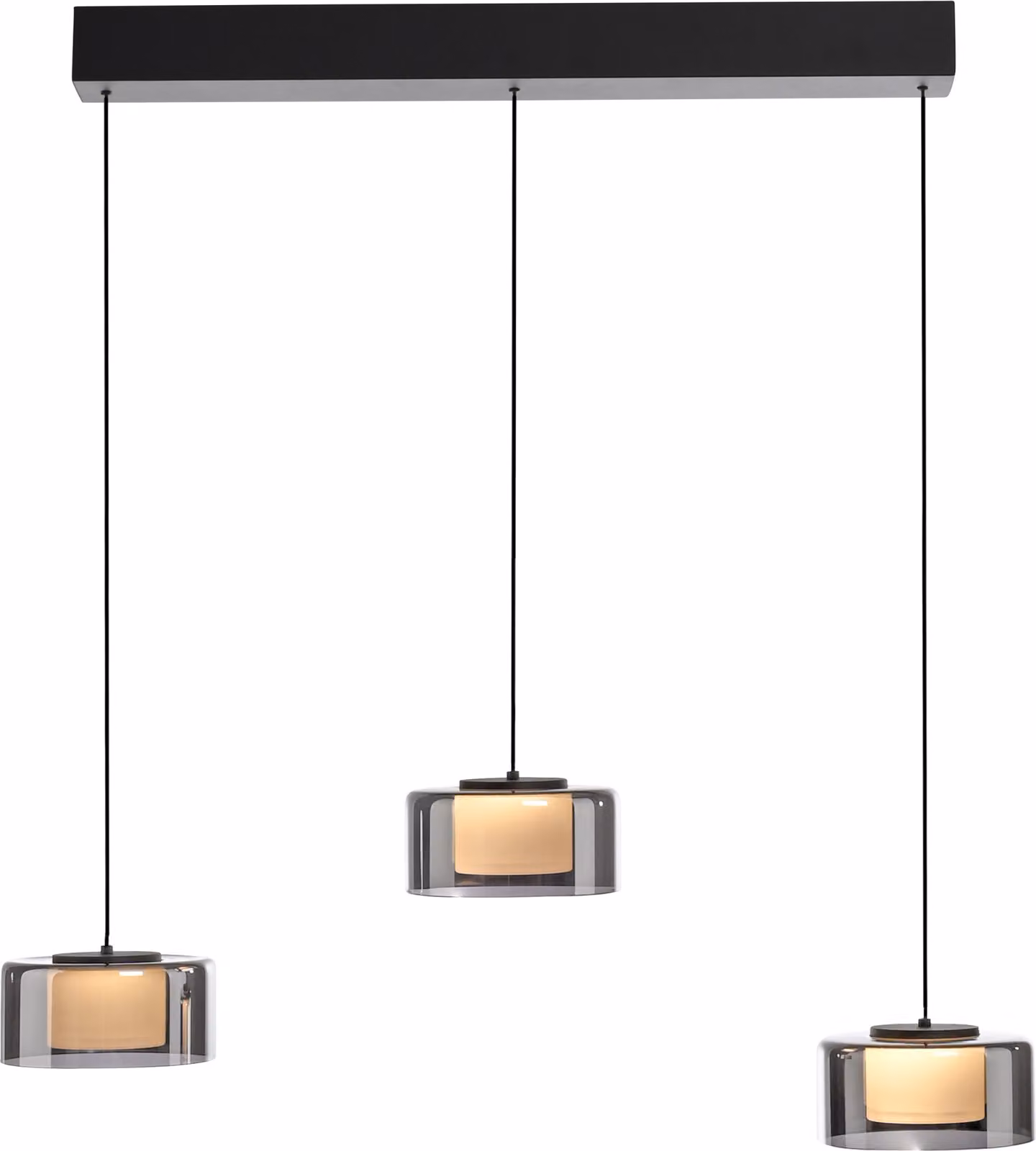 Paul Neuhaus lampada a sospensione RIKA LWH 71x15x180 cm nero Lampada a sospensione
