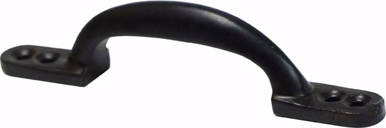 Maniglia della porta in acciaio nero EDM 155 mm