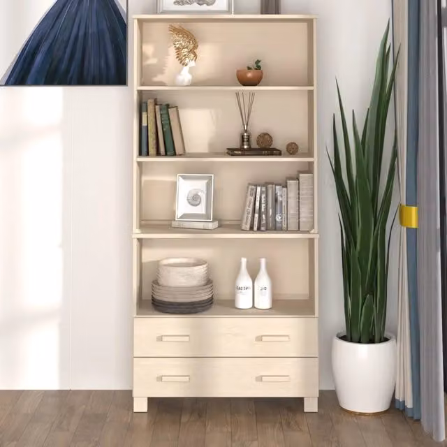 Credenza stile industrial vidaXL in legno di pino marrone e beige