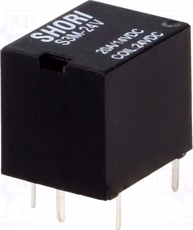 1 relè: bobina elettromagnetica, 24 VDC, 20 A / 14 VDC, Mini S3M-24-1C