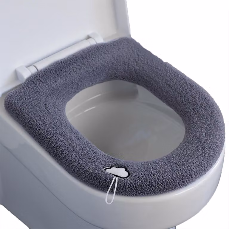 Imbottitura rinforzata per sedile WC, cuscino da bagno, più calda, morbida, lavabile