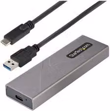 Box esterno per hard disk M.2 PCIe NVMe e SATA SSD Startech.Com con connessione USB-C, Grigio