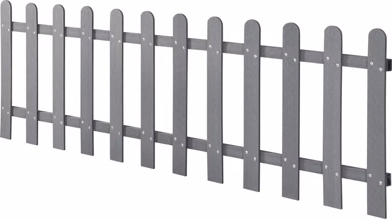 Recinzione da giardino HKC Benjamin - Recinzione da giardino anteriore - 60x200 cm - Grigio - HKC - Impermeabile