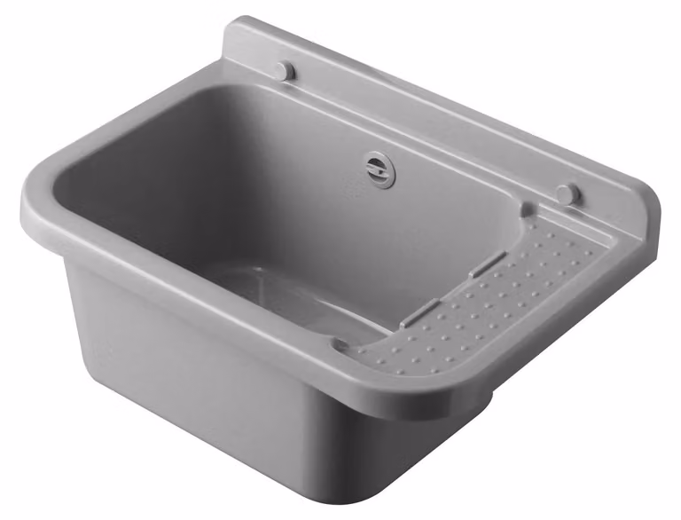 Lavabo da parete resistente agli agenti atmosferici, in resina, dimensioni 50 x 34 x 21 cm