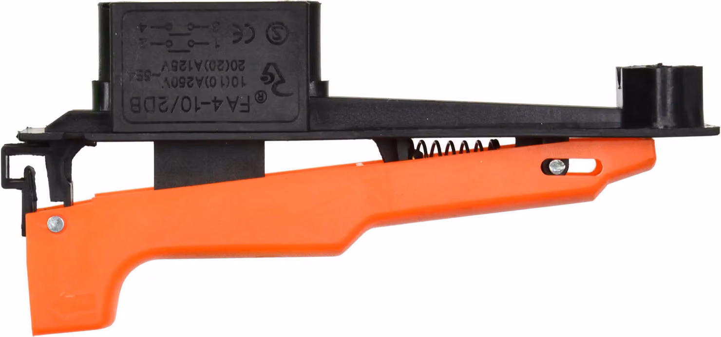 Interruttore a pulsante di ricambio BSD, interruttore di ricambio per smerigliatrice angolare - Modello: FA4-10/2DB - 10A 250V/20A 125V - Compatibile con smerigliatrice angolare DWT da 230mm