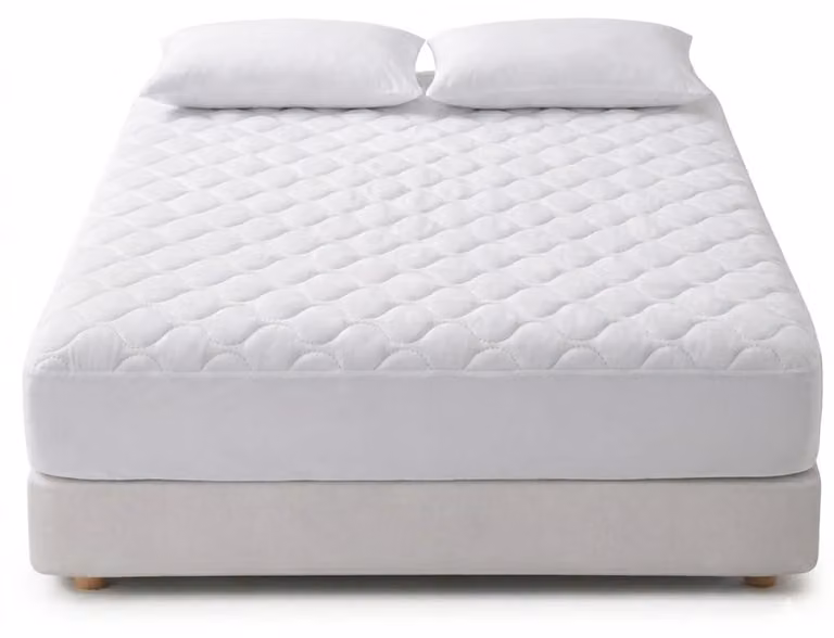 Coprimaterasso 140x200+30 cm, bianco, in microfibra, imbottito con tecnologia a ultrasuoni
