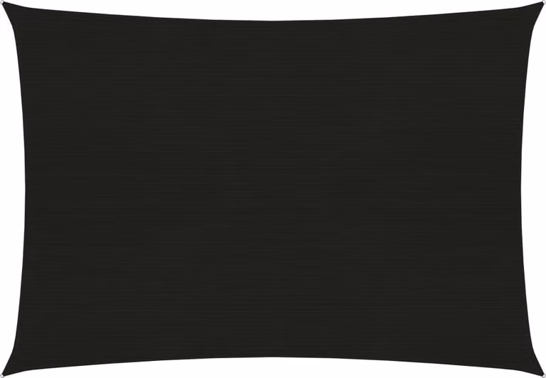 The Living Store Tenda da sole 160 g/m² nero 2,5x4 m HDPE