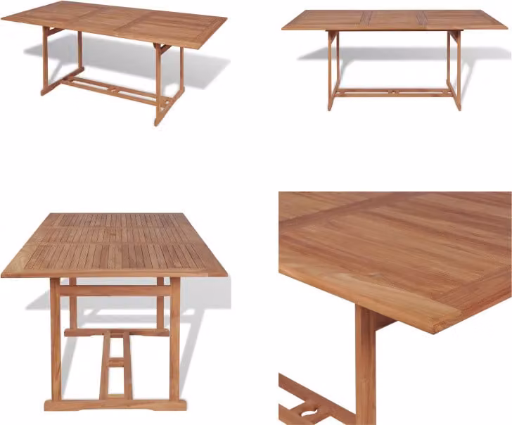 vidaXL Tavolo da giardino 180x90x75 cm in legno massiccio di teak - Tavolo da pranzo - Tavoli da pranzo - Tavolo - Tavoli