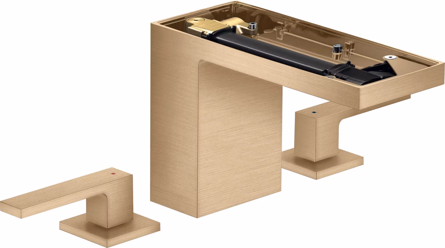 hansgrohe AXOR MyEdition Mitigeur de lavabo 3 trous 110, avec vidage Push-Open, sans plaque, saillie 150mm, 47072140, 47072140