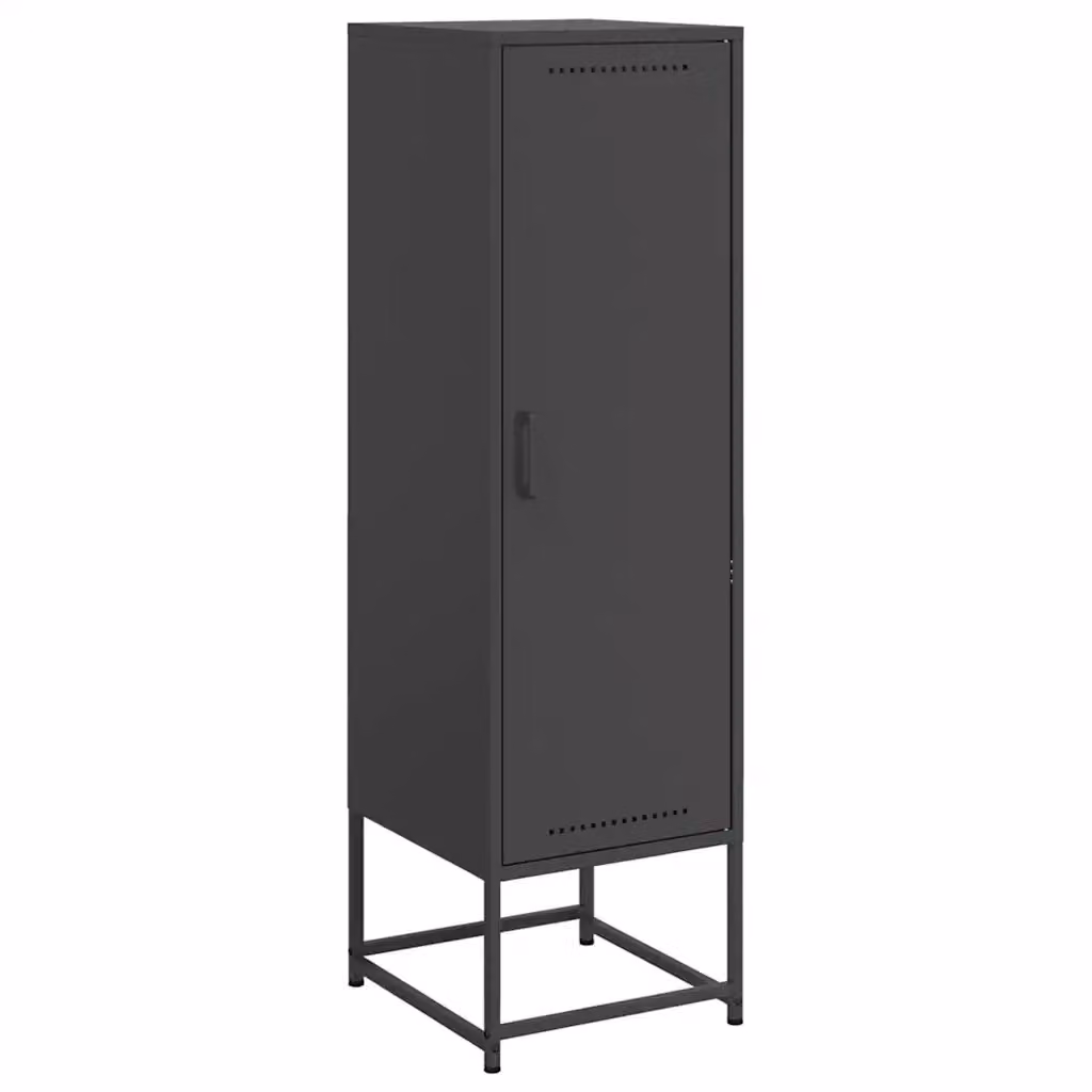 Credenza Buffet Design Mania in Metallo Nero Opaco con Ante a Battente, Stile Industrial, L/P/H: 36 x 39 x 123 cm – 2