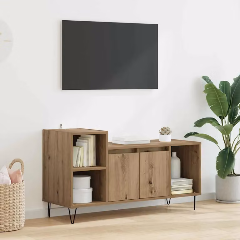 Mobile TV vidaXL Rovere artigianale, L 100 x P 35 x H 55 cm
