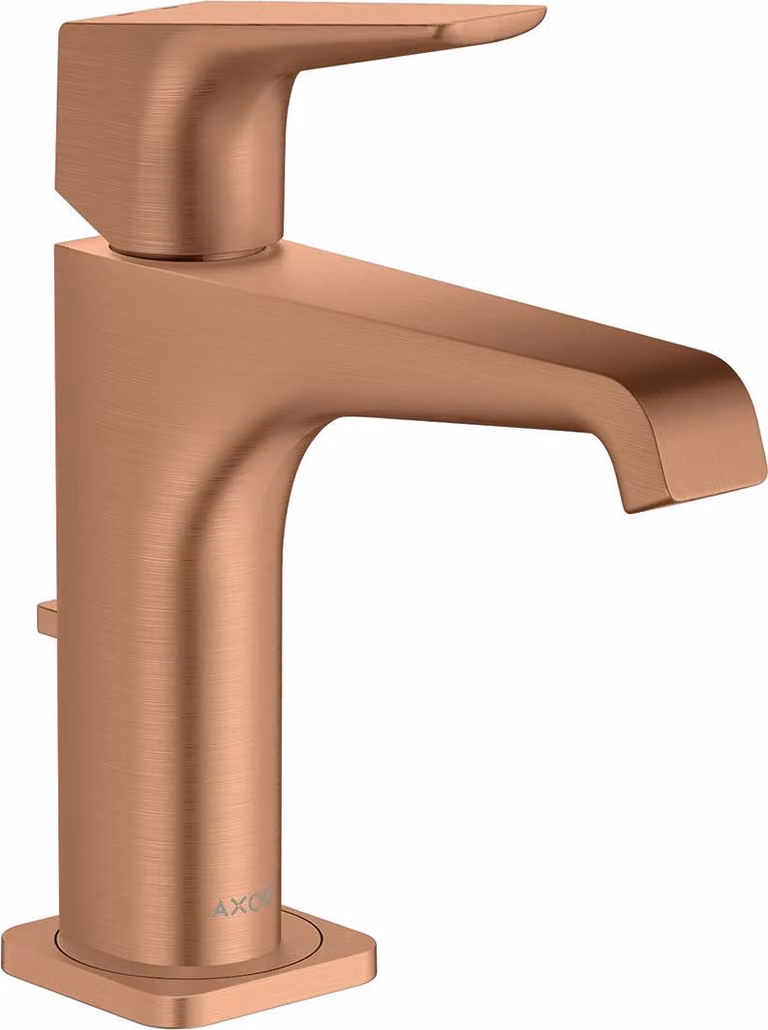 hansgrohe AXOR Citterio E Mitigeur monocommande de lavabo 125 avec béqu'ille et set de déchets, 36110310, 36110310