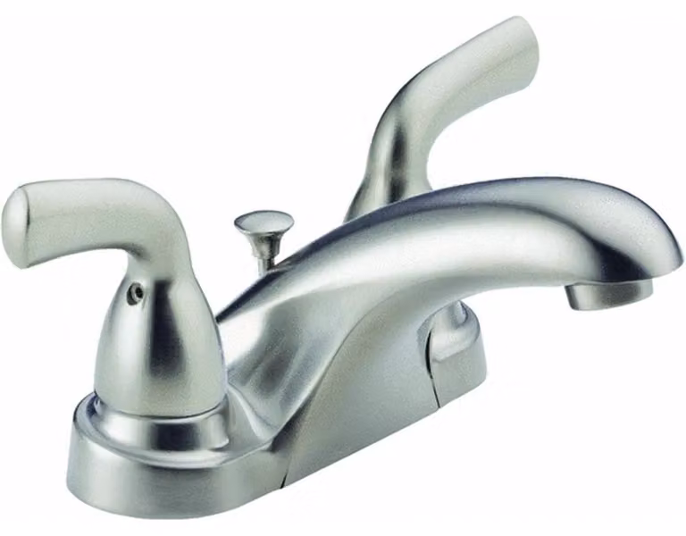 Miscelatore per lavabo a 3 fori, per bassa pressione, in acciaio inossidabile, con portata di 1,50 galloni al minuto