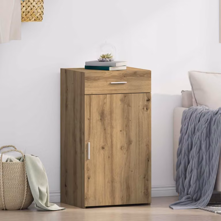 Credenza moderna vidaXL in rovere marrone L: 50 cm, P: 42,5 cm, H: 93 cm