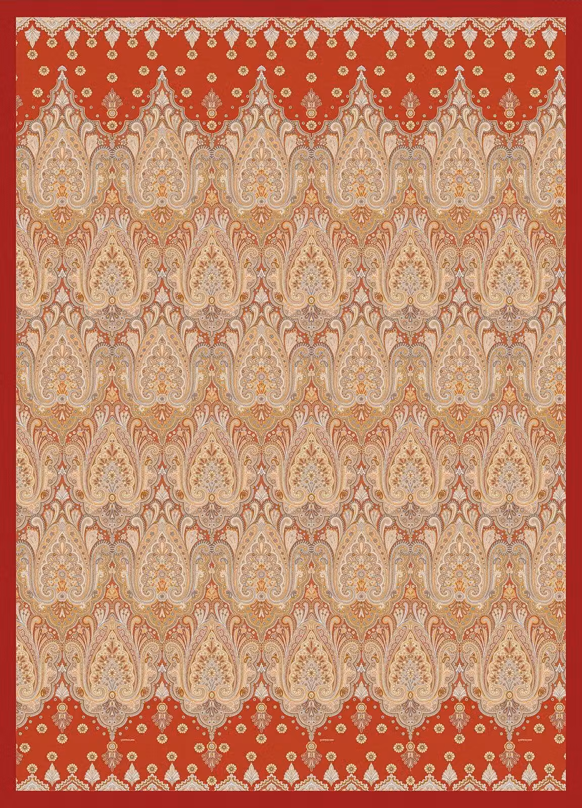 Tessuto a quadri in raso di cotone al 100%, dimensioni 155x220 cm, colore rosso, motivo geometrico