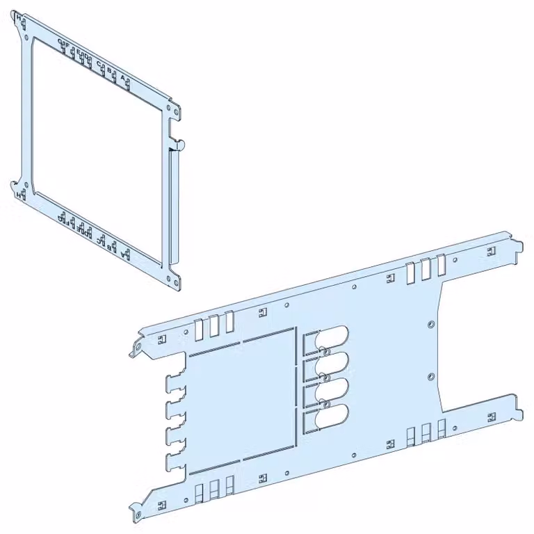 Schneider Electric PrismaSeT-P, piastra di montaggio, ComPacT NSX/NSX Vigi100-250 a 3-4 poli, montaggio a innesto, orizzontale, larghezza = 650 mm, altezza = 5 moduli LVS03415