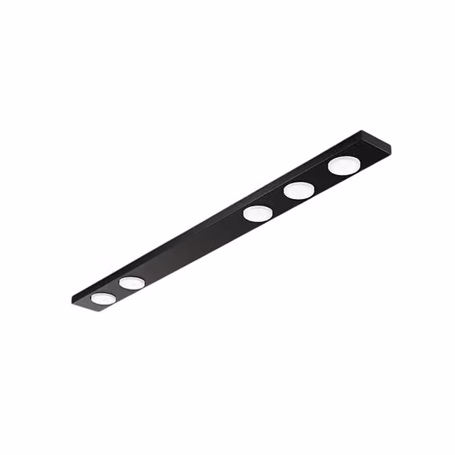 Plafoniera Led da Soffitto Bottone Perenz Rettangolare in Metallo Nera L: 120 cm, P: 10 cm