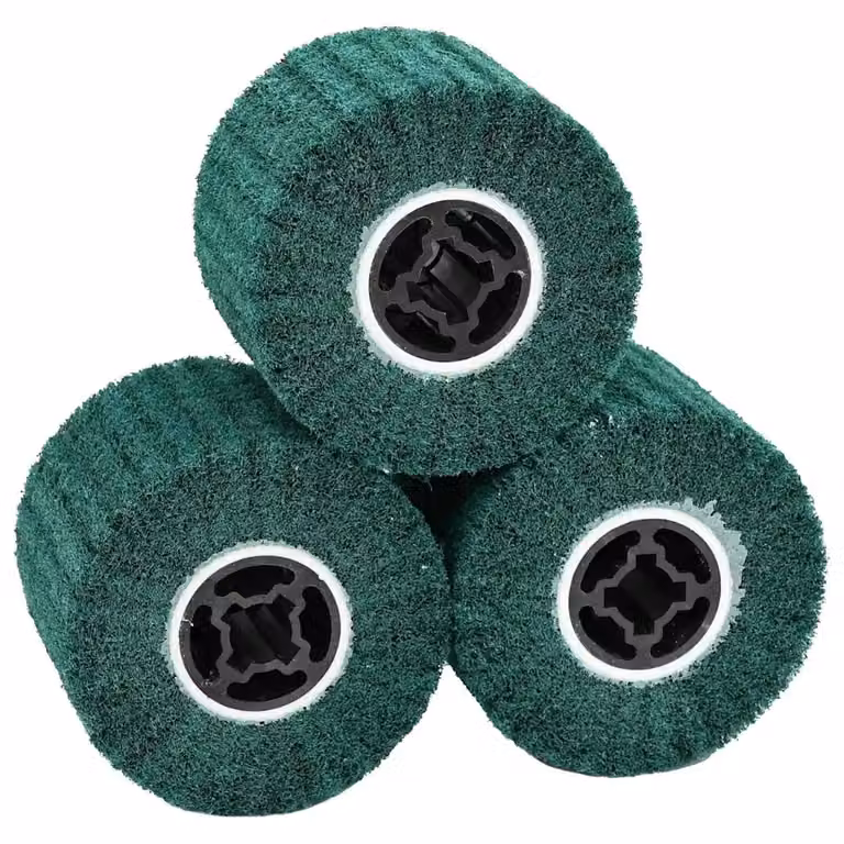 Set di 3 rulli abrasivi vidaXL in fibre sintetiche e plastica, Verde e Marrone, L/P/H: 12 x 12 x 10 cm