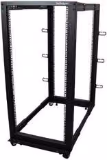Armadio rack a telaio aperto Startech.Com 25U con 4 staffe, colore nero, modello 4POSTRACK25U