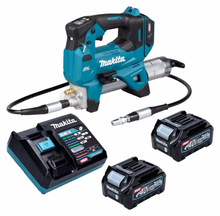 Pompa a pressione a batteria Makita GP 001 GD201 40 V max. 690 bar Brushless + 2 batterie da 2,5 Ah + caricabatterie