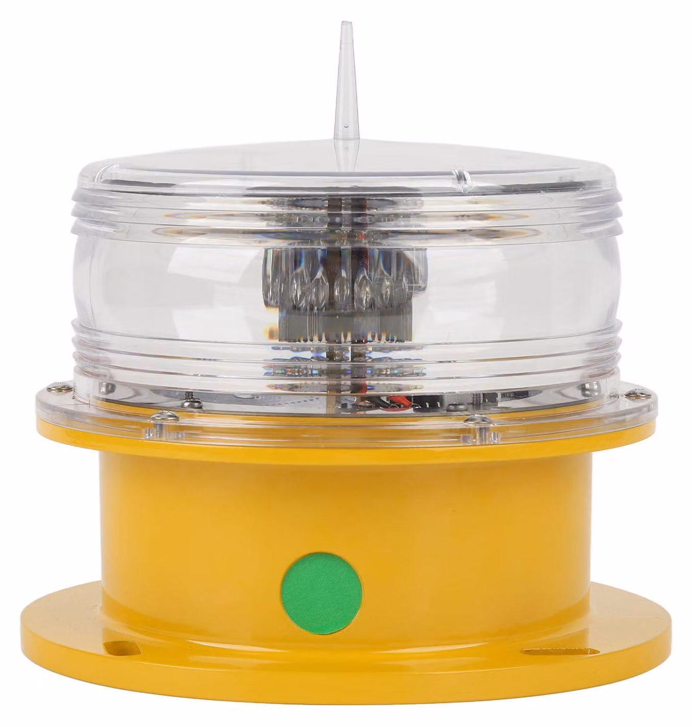 Lampada LED solare da banchina con illuminazione a 360 gradi, super luminosa, IP68, impermeabile, lampada di segnalazione di sicurezza per barche, verde