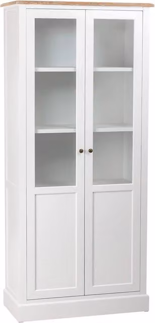 Vetrina in legno bianco 81x40x180h