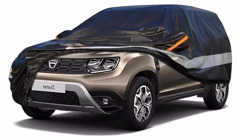 Copertura per auto, 10 strati, impermeabile e traspirante, per Dacia Duster (2010-2023), colore nero